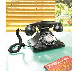 No modern push buttons or electronic bleeps. This reproduction phone is faithful to the original right down to the last detail, including rotary dialling, authentic ringing bell and solid, weighty construction. This 1930s-style GPO phone is solidly b
