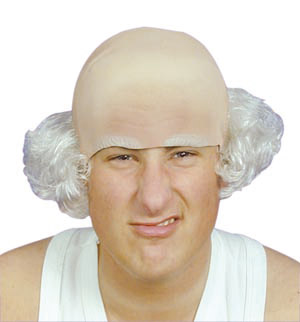 Unbranded Bald Head With White Hair/Eyebrows