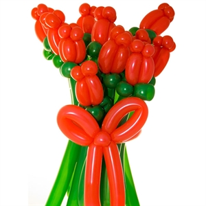 Unbranded Balloon Bouquets - 12 Red Roses