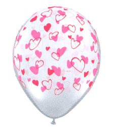 Celebrate with this pretty balloon printed all ove