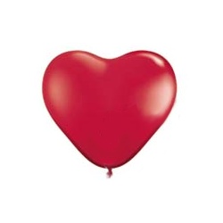 Balloon - Geo Heart - 11inch latex - Ruby Red