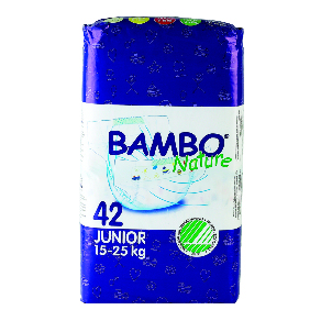Unbranded BAMBO JUNIOR NAPPIES PACK OF 42 NAPPIES