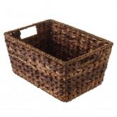 A versatile storage basket for sitting on shelving units or floors. Hand woven banana leaf. H15 x L3