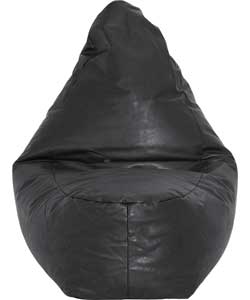 Unbranded Banana Leather Effect Bean Bag - Black