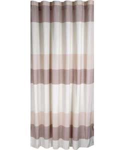Unbranded Banded Natural Stripe Curtains - 66 x 72 inches