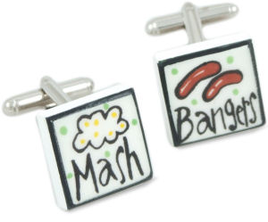 Unbranded Bangers and Mash Cufflinks