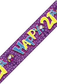 Banner - Happy 21st Birthday 9ft