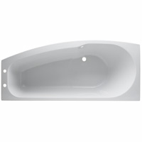 Bath Dimensions: (L)1695 x (W)500 min - 750 max mm, Colour: White bath, Specially shaped