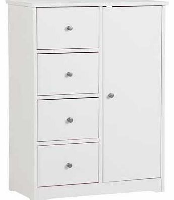 With plenty of space for all your bathroom essentials. this Barcelona Freestanding Bathroom Cabinet is perfect for decluttering your bathroom. This stylish white cabinet comes with 4 drawers and 1 cupboard with an adjustable shelf. Material: pine. Fr