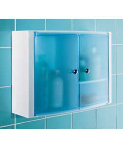Bathroom Wall Cabinet with Blue Doors