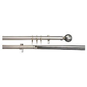 Unbranded Bay Window Pole Kit Satin Steel