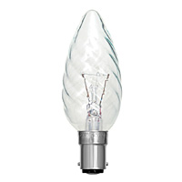 Unbranded BE00450 - 25 Watt Clear Twisted SBC Candle Bulb