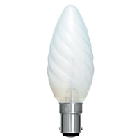 Unbranded BE00460 - 25 Watt Frosted Twisted SBC Candle Bulb
