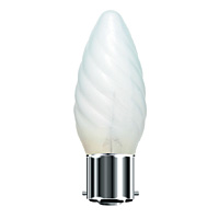 Unbranded BE00480 - 25 Watt Frosted Twisted BC Candle Bulb