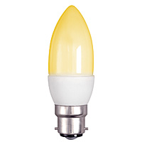 Unbranded BE00719 - 11 Watt Amber BC Candle Bulb