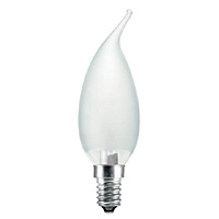 Unbranded BE00885 - 60 Watt Satin Bent Tip SES Candle Bulb