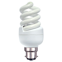 Unbranded BE05001 - 7 Watt Warm White Mini-Spiral BC Bulb