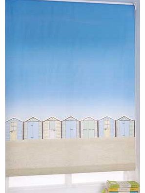 Unbranded Beach Hut 4ft Roller Blind - Multicoloured