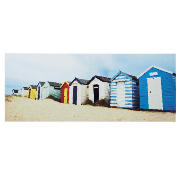 Unbranded Beach Hut Printed Canvas 100x40cm