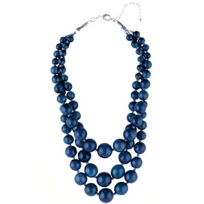 Beaded Multi-Strand Necklace- Blue