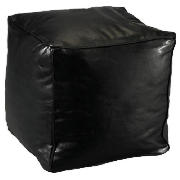 Unbranded Bean Cube Faux Leather, Black 45x45