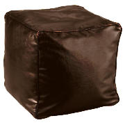 Unbranded Bean Cube Faux Leather, Chocolate 45x45