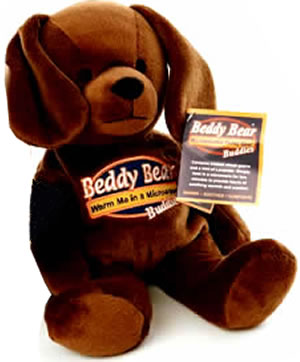 Beddy Bear Buddies - Microwavable Puppy - Dark Brown