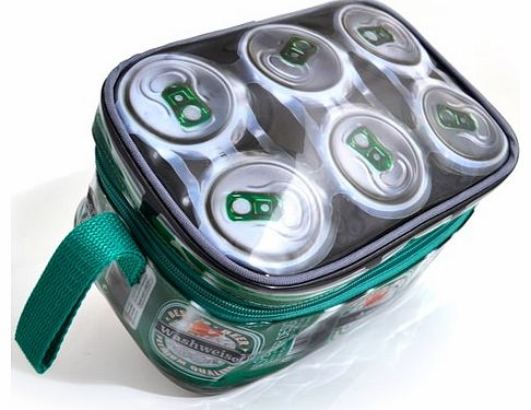 Beer Wash Bag for Men The Beer Wash Bag is printed to look like a pack of beer cans! Made of PVC and Nylon it has a zipper closure and measures around 23 cm x 14.5 cm x 11 cm. This washbag features a wipe clean surface and makes a great gift for men.