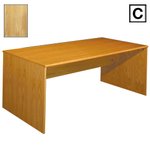(C) Scandinavian Real Wood Veneer Large Desk-Oak