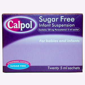 Calpol Sugar Free Infant Suspension Sachets - Size: 20 x 5ml