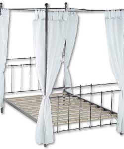 Cambridge Double Gunmetal 4 Poster Bedstead - Frame Only