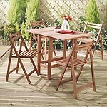 A lovely outdoor dining set, ideal for those with little space. When youre finished just fold the