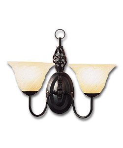 Cameroon Double Wall Light - Pull cord operation