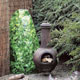 Protect your chiminea from the elements when not in use with this funky patterned cover.