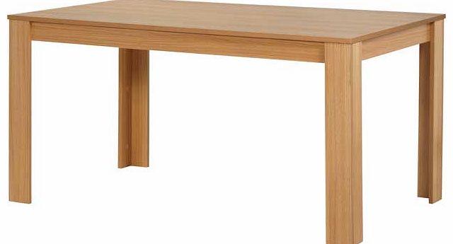 Part of the Campbell collection Size of table H75. L120. W76cm. Wood effect and wood effect legs. Supplied fully assembled.