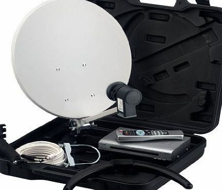 · Camping suitcase system with 39cm dish and receiver · LNB  SCART cable and satellite locator - N