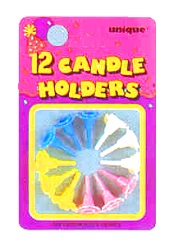 Candle holders - assorted colours - Pack of 12