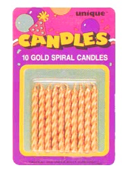 Candles - Gold spiral