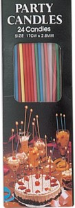 Unbranded Candles: Thin Party Candles 17cm (24)