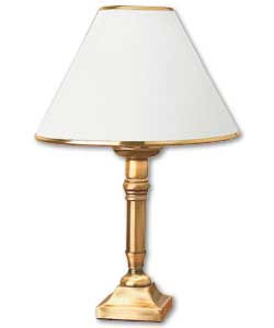 Candlestick Table Lamp - Antique Brass Effect