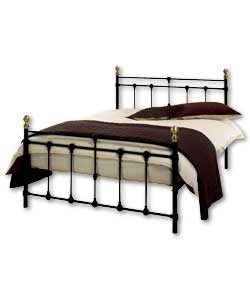 Canterbury Black Single Bedstead - Comfort Mattress