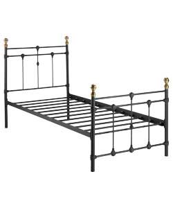Canterbury Black Single Bedstead - Frame Only