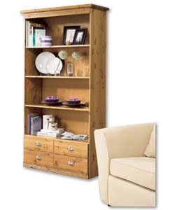 Solid pine (excluding back and drawer bases). 3 adjustable internal shelves and base shelf. 2
