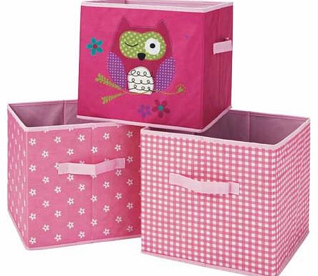 Unbranded Canvas Storage Boxes - Pink