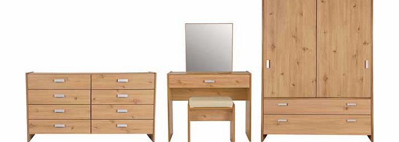 Unbranded Capella 3 Pc 2 Dr 2 Drw Wardrobe Package - Pine