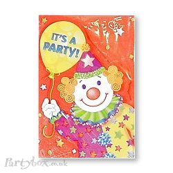 Carnival Clown - Invitations - Pack of 8