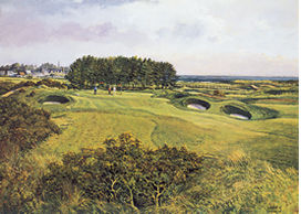 Unbranded Carnoustie 15th Hole Golf Print by Donald M.