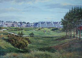 Unbranded Carnoustie 16th Hole Golf Print by Donald M.