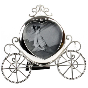 Unbranded Carriage Style Silver Wedding Photo Frame