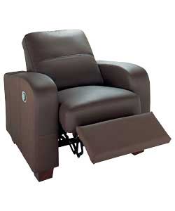 Cassino Reclining Leather Chair - Chocolate